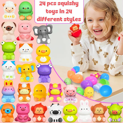 🔥LETZTER TAG – 49% RABATT🔥12/24 STÜCK OSTER-EIER MIT LANGSAM AUFGEHENDEN SQUISHY-SPIELZEUGEN