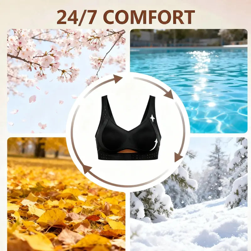 Beiger BH für Damen ohne Bügel, weiche, atmungsaktive, fest eingearbeitete Formschalen, Yoga- und Fitness-Sportbekleidung für das Fitnessstudio und das tägliche Training