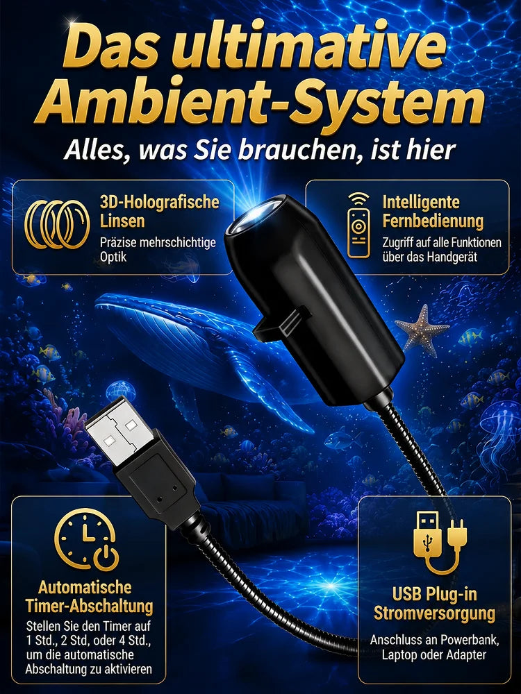 🌌 JETZT 50 % RABATT! 💫 USB-Lampe mit Sternenhimmel-Projektion – 13 austauschbare Filmplatten & flexibler Hals – perfekt für das Schlafzimmer ✨