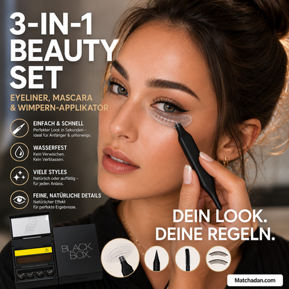 🥳2026 HEISSER VERKAUF🥳💞ÜBER 50.000 VERKAUFT!💄✨ 50 % RABATT! 3-in-1 Eyeliner- und Wimpernstempel-Set – Perfekte Lidstriche und Wimpern in Sekundenschnelle. Wasserfest, wischfest. Keine ruhige Hand nötig! 👁️🖌️