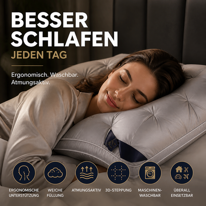 🥳 2026 HEISSER VERKAUF 🥳 💞  Waschbares, ergonomisches Nackenkissen – atmungsaktiv und weich mit 3D-Nähten.