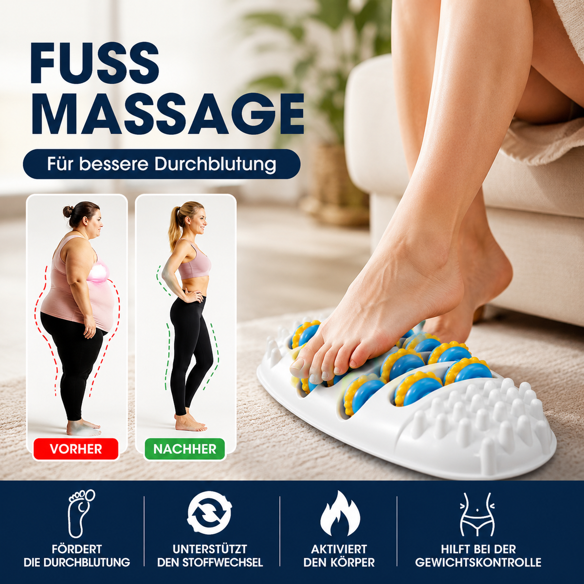 Fußroller-Akupressur-Massager für Zuhause