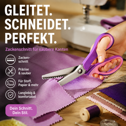 📢📢 50 % RABATT!! 🥳✨ Multifunktionale Zickzack-Schere, gezackte Schere ✂️🧵