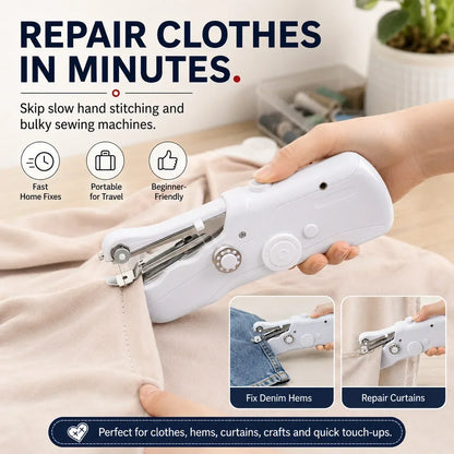 🧵 50% RABATT! ✨ Mini Elektro-Nähmaschine – Leicht, tragbar & einfach zu bedienen – Ideal für Nähanfänger, Reparaturen & DIY-Projekte 🪡