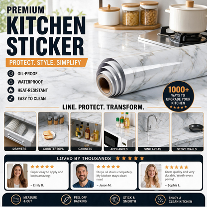 📢📢50 % DE RÉDUCTION !! ⏰Papier peint adhésif imperméable pour crédence de cuisine
