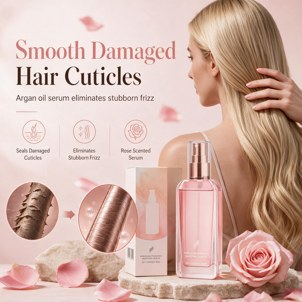 🌿✨ Marokkanisches duftendes Haaröl-Spray – Für gepflegtes, glänzendes und herrlich duftendes Haar 💛