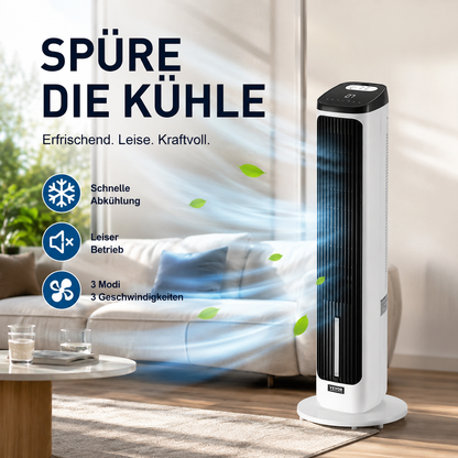 Tragbarer USB-Turmventilator mit 3 Geschwindigkeitsstufen