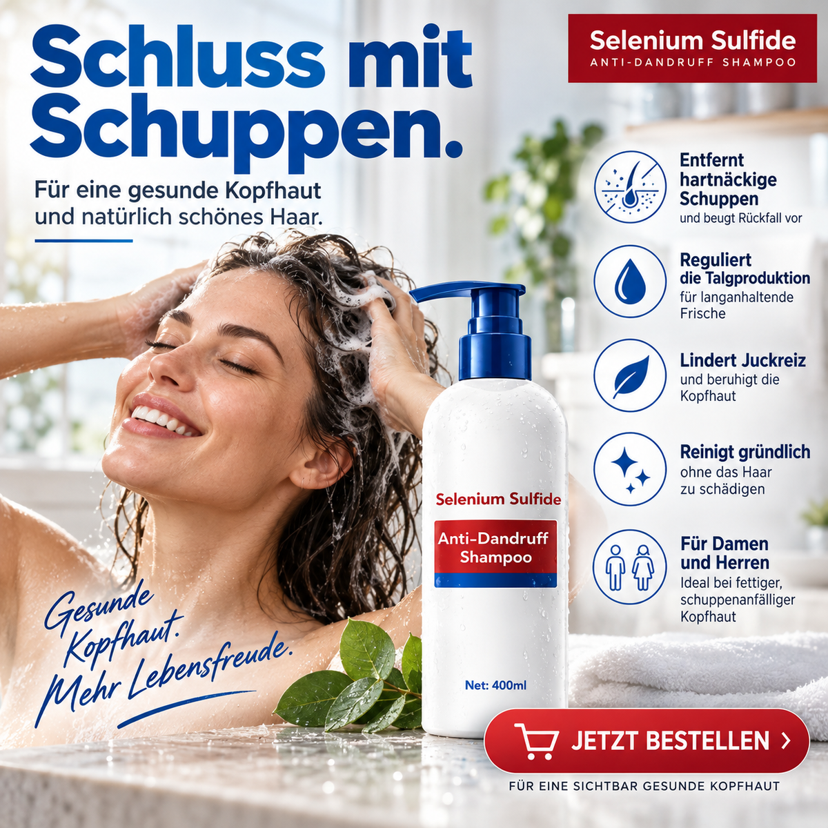 Selensulfid Anti-Schuppen- und Ölregulierendes Shampoo