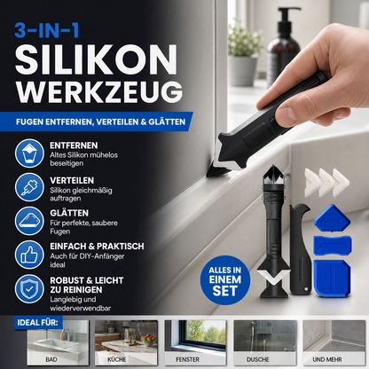 🔧 50% RABATT! 🔥 3-in-1 Fugenwerkzeug - Profi Fugenglättwerkzeug für perfekt glatte Fugen🎁