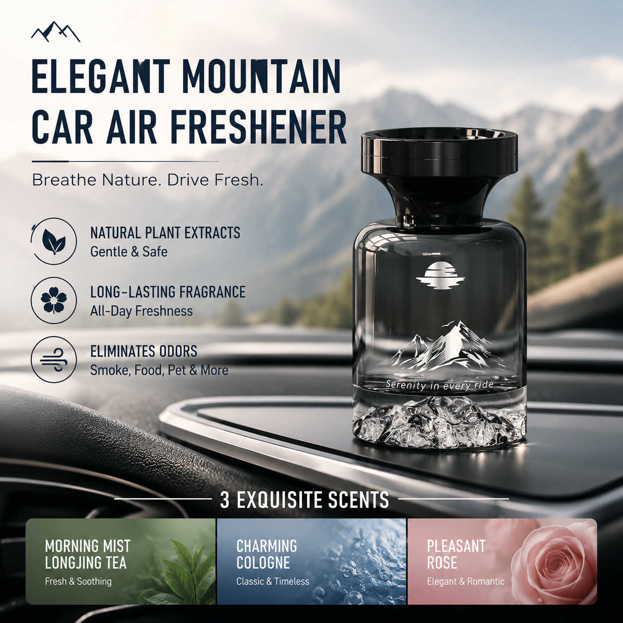 🥳HEISSER ANGEBOT 2026🥳🌿 50 % RABATT!🚗 Lang anhaltender Auto-Lufterfrischer – Mit natürlichen Pflanzenextrakten, beseitigt Rauch- und Haustiergerüche. Wochenlange Frische. Bergmotiv. Atmen Sie tief durch! 💨✨