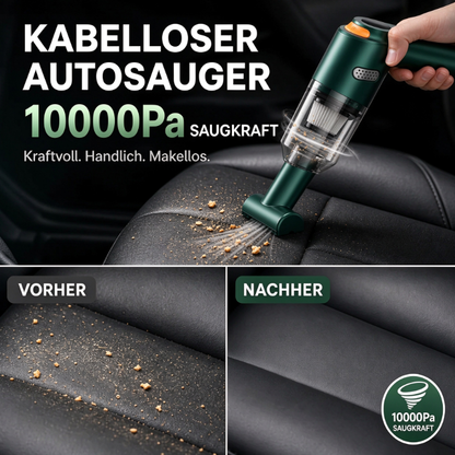 🔥  Sonderangebot 50% RABATT! 🚗Leistungsstarkes Akku-Staubsauger-Set, speziell für Autos entwickelt