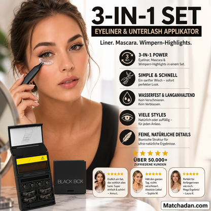 🥳2026 HEISSER VERKAUF🥳💞ÜBER 50.000 VERKAUFT!💄✨ 50 % RABATT! 3-in-1 Eyeliner- und Wimpernstempel-Set – Perfekte Lidstriche und Wimpern in Sekundenschnelle. Wasserfest, wischfest. Keine ruhige Hand nötig! 👁️🖌️