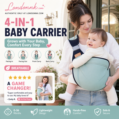 🎉 Sonderangebot 2026 – Über 30.000 verkaufte Exemplare! 👶 Atmungsaktive 4-in-1-Babytrage – 0–36 Monate, vorne/hinten/mit Blick nach innen/außen – Komfort für Eltern und Baby, ohne die Hände zu beanspruchen! ✨