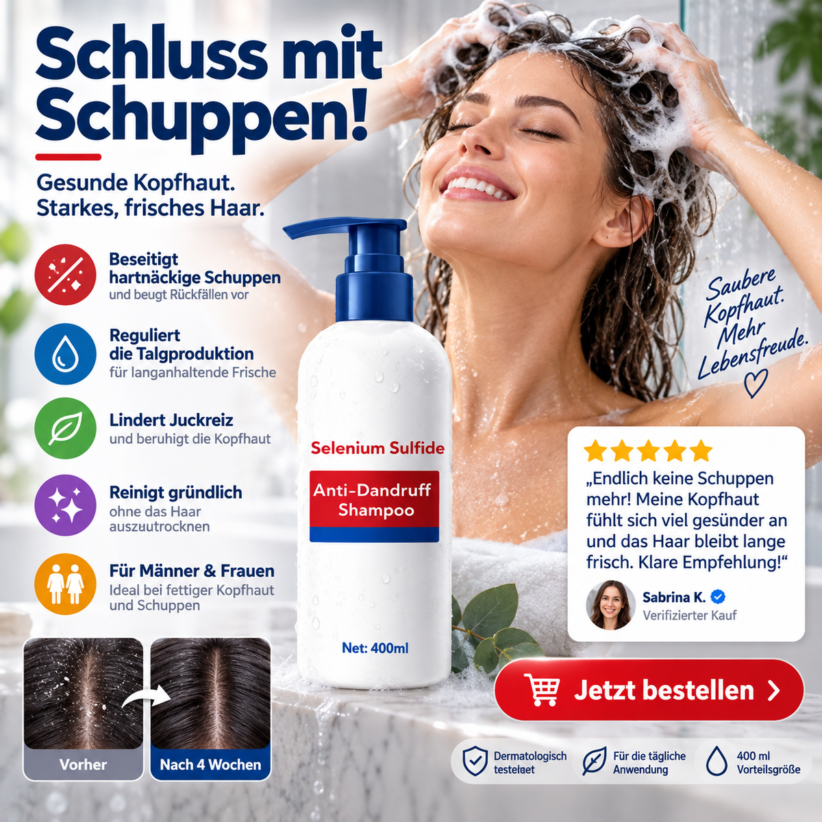 Selensulfid Anti-Schuppen- und Ölregulierendes Shampoo