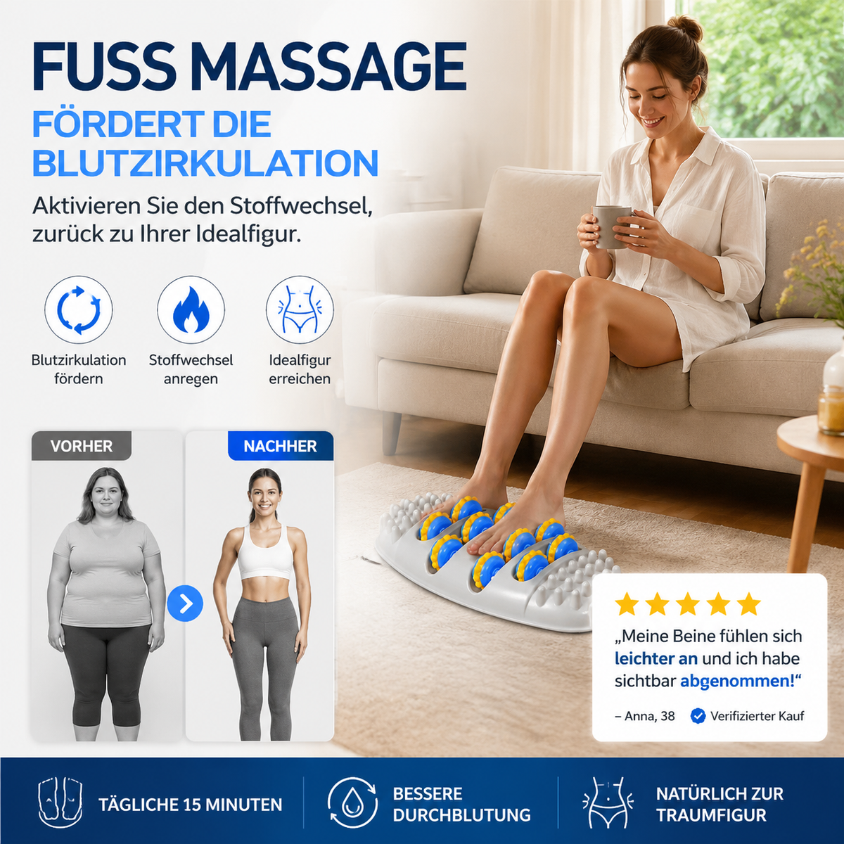 Fußroller-Akupressur-Massager für Zuhause