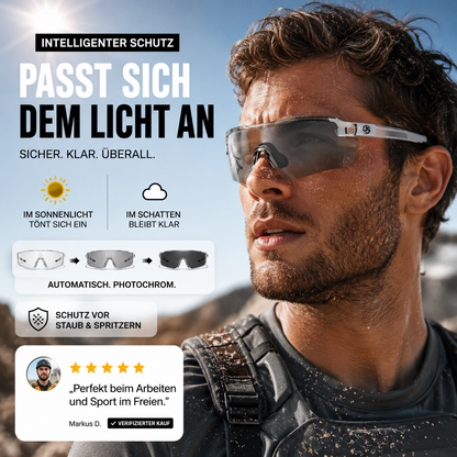 Stilvolle Schutzbrille für Tag und Nacht beim Motorradfahren