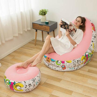 Tragbare Luftsessel CampingSessel Kissen-Sessel und Sofas, Puff, aufblasbar, super Lounge(Luftpumpe verschenken)