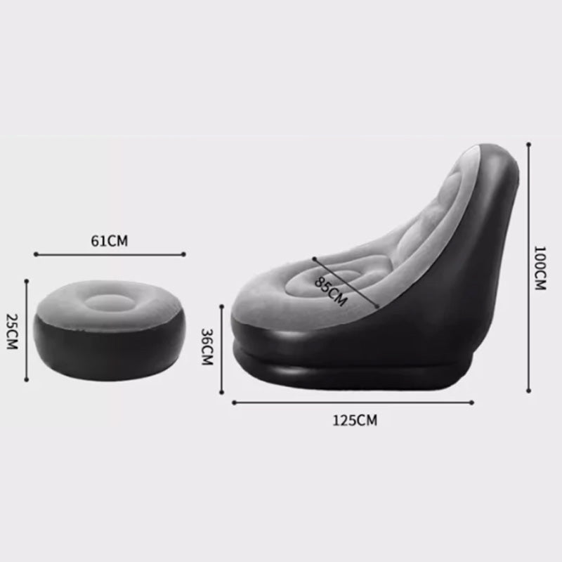 Tragbare Luftsessel CampingSessel Kissen-Sessel und Sofas, Puff, aufblasbar, super Lounge(Luftpumpe verschenken)