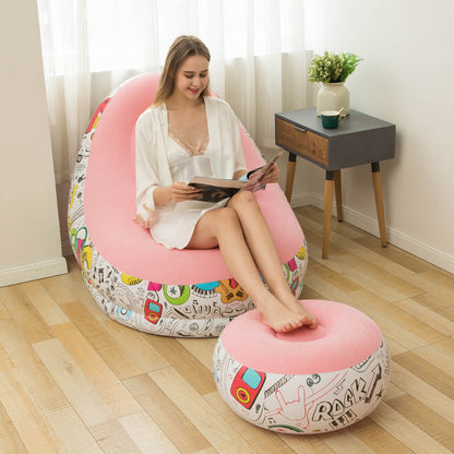Tragbare Luftsessel CampingSessel Kissen-Sessel und Sofas, Puff, aufblasbar, super Lounge(Luftpumpe verschenken)