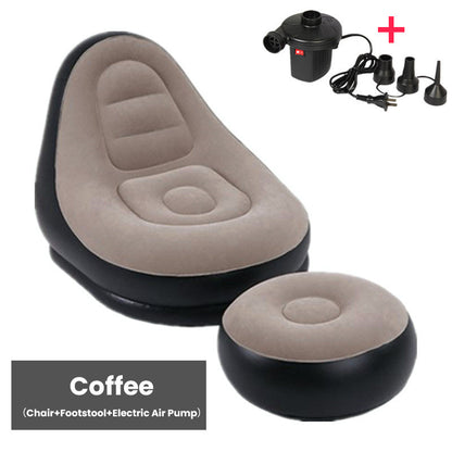 Tragbare Luftsessel CampingSessel Kissen-Sessel und Sofas, Puff, aufblasbar, super Lounge(Luftpumpe verschenken)