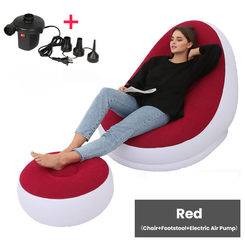 Tragbare Luftsessel CampingSessel Kissen-Sessel und Sofas, Puff, aufblasbar, super Lounge(Luftpumpe verschenken)