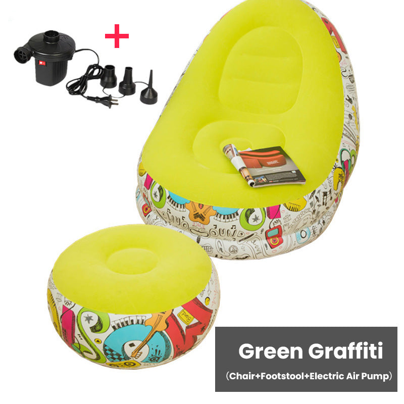 Tragbare Luftsessel CampingSessel Kissen-Sessel und Sofas, Puff, aufblasbar, super Lounge(Luftpumpe verschenken)