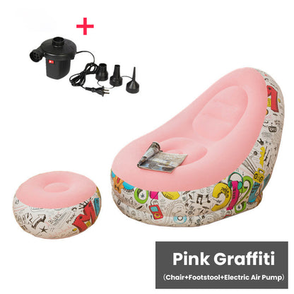 Tragbare Luftsessel CampingSessel Kissen-Sessel und Sofas, Puff, aufblasbar, super Lounge(Luftpumpe verschenken)