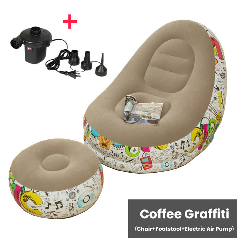 Tragbare Luftsessel CampingSessel Kissen-Sessel und Sofas, Puff, aufblasbar, super Lounge(Luftpumpe verschenken)
