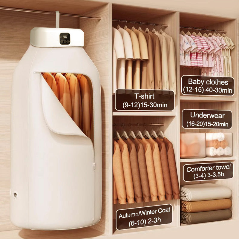 👕💨 Faltbarer Mini-Wäschetrockner mit UV-Sterilisation & Fernbedienung – tragbar für Zuhause, Reise & Wohnung