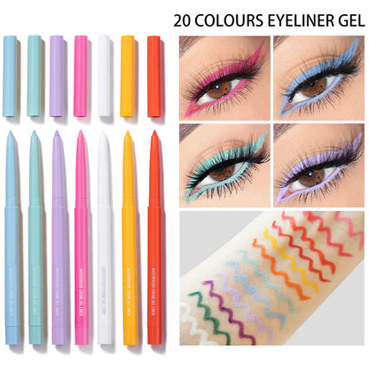 Set mit 20 langanhaltenden, wasserfesten und mehrfarbigen Eyeliner-Stiften