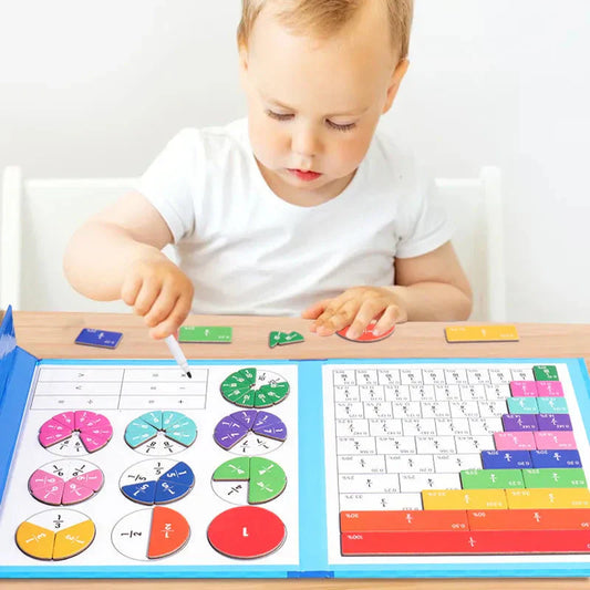 🔥 Last day sale 49% Rabatt 🏅 Montessori Magnetbuch Bruchpuzzle