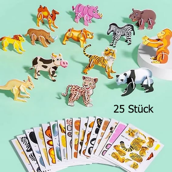 🎅🎁Weihnachtsangebot – 50 % Rabatt⏳🦖Erzieherisches 3D-Cartoon-Puzzle