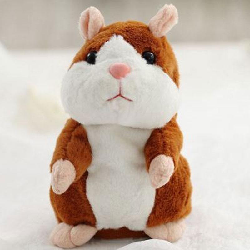 Sprechender Plüsch-Hamster – wiederholt alles, was man sagt, bewegt dabei automatisch den Kopf; ein Riesenspaß für Kinder und Erwachsene