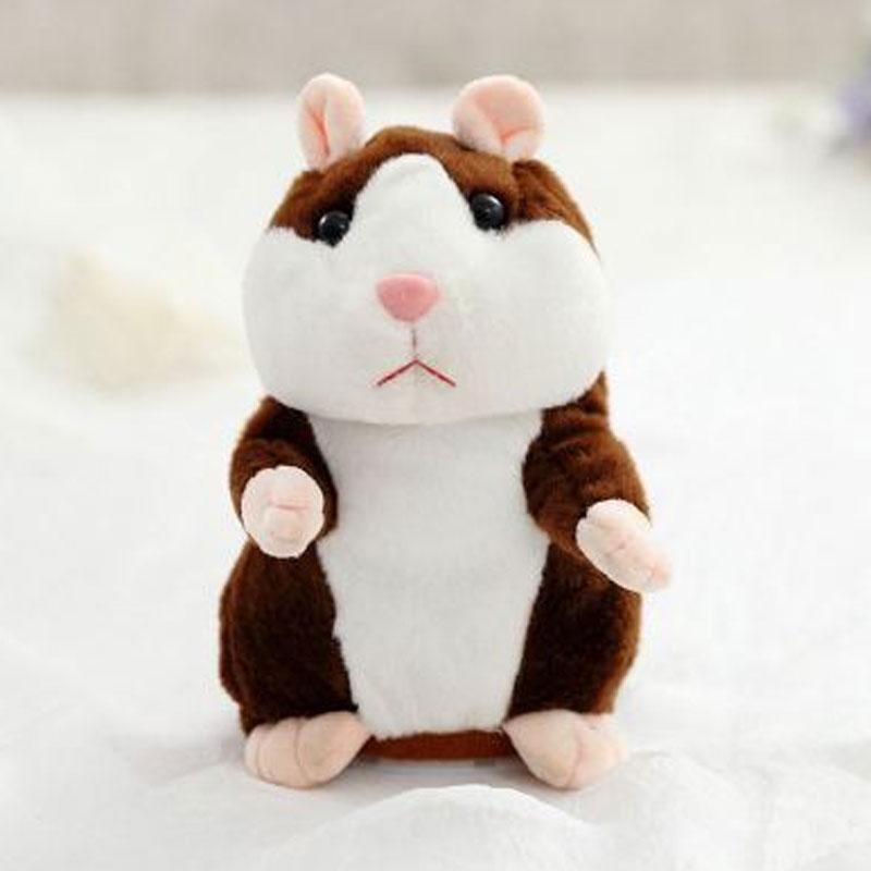 Sprechender Plüsch-Hamster – wiederholt alles, was man sagt, bewegt dabei automatisch den Kopf; ein Riesenspaß für Kinder und Erwachsene