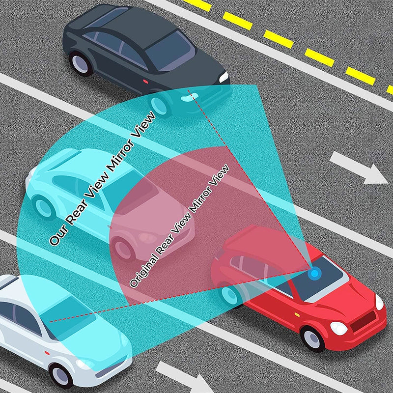 🚗👁️ Breiter, gebogener Auto-Rückspiegel – Weitwinkel-Sichtfeld, einfache Montage & universelle Passform (Sichereres Fahren mit besserer Sicht!)