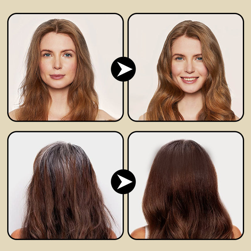 📢📢50 % Rabatt!! ⏰Temporäre Haarfärbemaske mit Applikationskamm - Sofortige Grauabdeckung für Haare & Bart