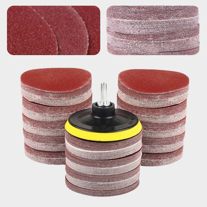 100 Teile / Satz 4 '' (100 mm) rundes Beflockungsschleifpapier mit Schleifträgerplatte