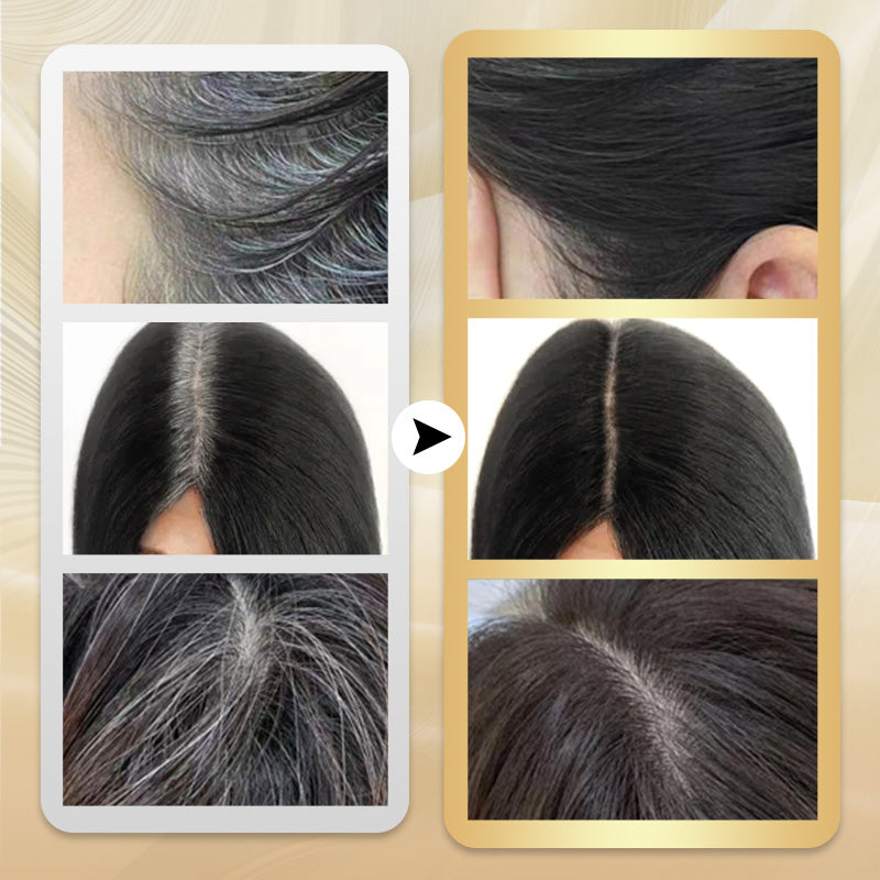 🔥Kaufen Sie 1 und erhalten Sie 1 gratis🎁Tragbarer Haarfärbekamm zur Abdeckung grauer Haare ！Naturschwarz, Schwarzbraun, Kaffee