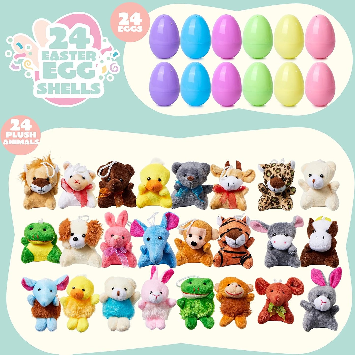 🔥LETZTER TAG – 49% RABATT🔥12/24 STÜCK OSTER-EIER MIT LANGSAM AUFGEHENDEN SQUISHY-SPIELZEUGEN