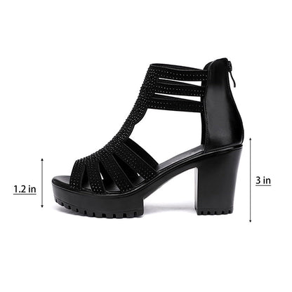 🌸Frühlingsangebote💐 Rutschfeste Peep-Toe-Sandalen mit dicker Sohle für Damen