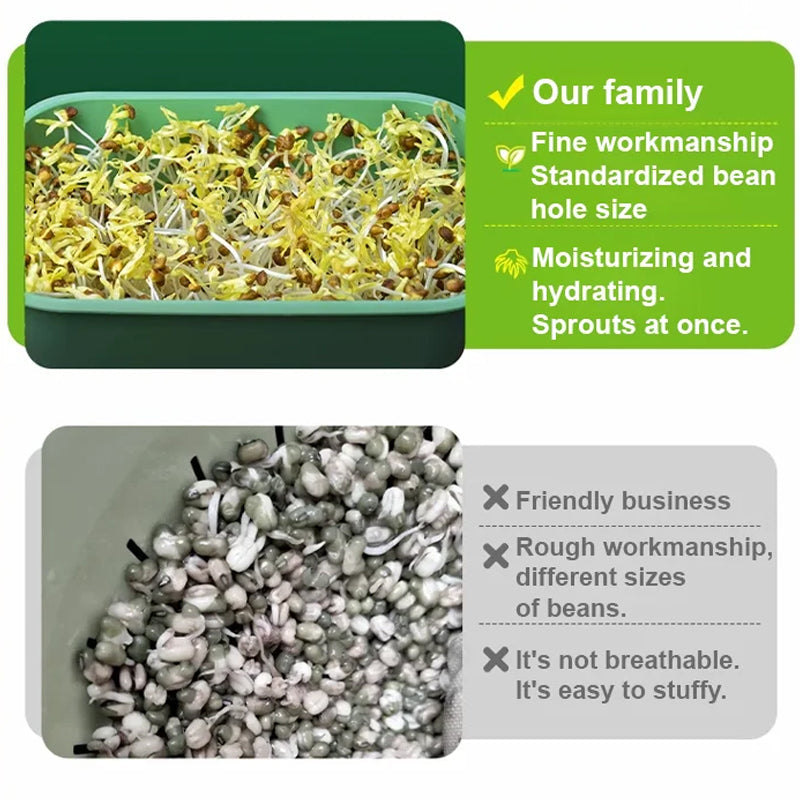 🌱💚Stapelbare Keimsaat-Anzuchtbox🎉 Zweites zum halben Preis! Mehrschichtiges Design, perfekt für den Heimanbau, gesundes grünes Leben!