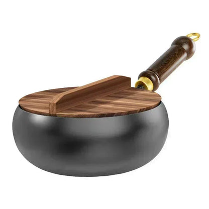 🍳🔥 Schwerer Gusseisentopf (unbeschichtet) – Robust & vielseitig – Ideal für Schmoren, Braten oder Backen – gleichmäßige Hitzeverteilung 🍲✨🛠️
