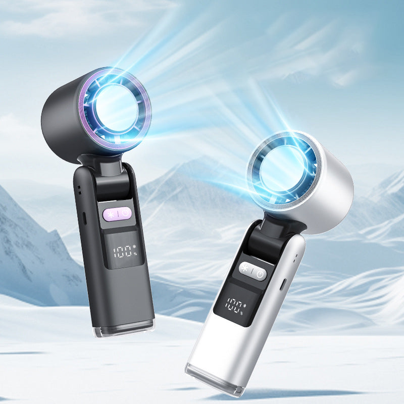 🧊 SOMMERAKTION -50%! 💦 2026 Mini-Röhrenventilator – Leistungsstarke Eiskühlung, 4000-mAh-Akku, 183 mm kompakt · Grau, Rosa & Weiß ❄️🔥