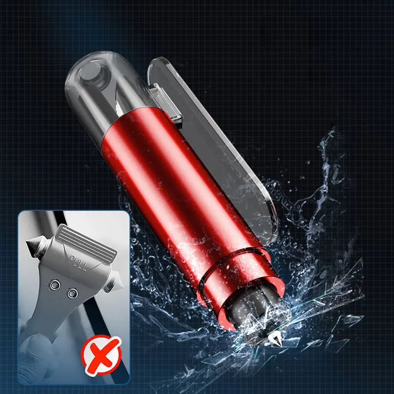 🚨 Auto-Notfallhammer mit Gurtschneider 🔪 | Wolfram-Spitze zertrümmert Verbundglas | Kompakt 96mm | Lebensretter bei Überschlag & Unterwasser | Made in Germany 🇩🇪