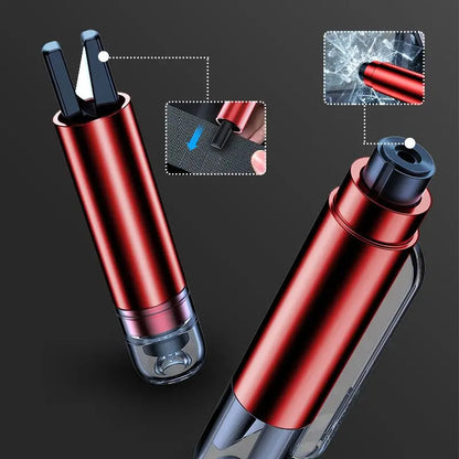 🚨 Auto-Notfallhammer mit Gurtschneider 🔪 | Wolfram-Spitze zertrümmert Verbundglas | Kompakt 96mm | Lebensretter bei Überschlag & Unterwasser | Made in Germany 🇩🇪
