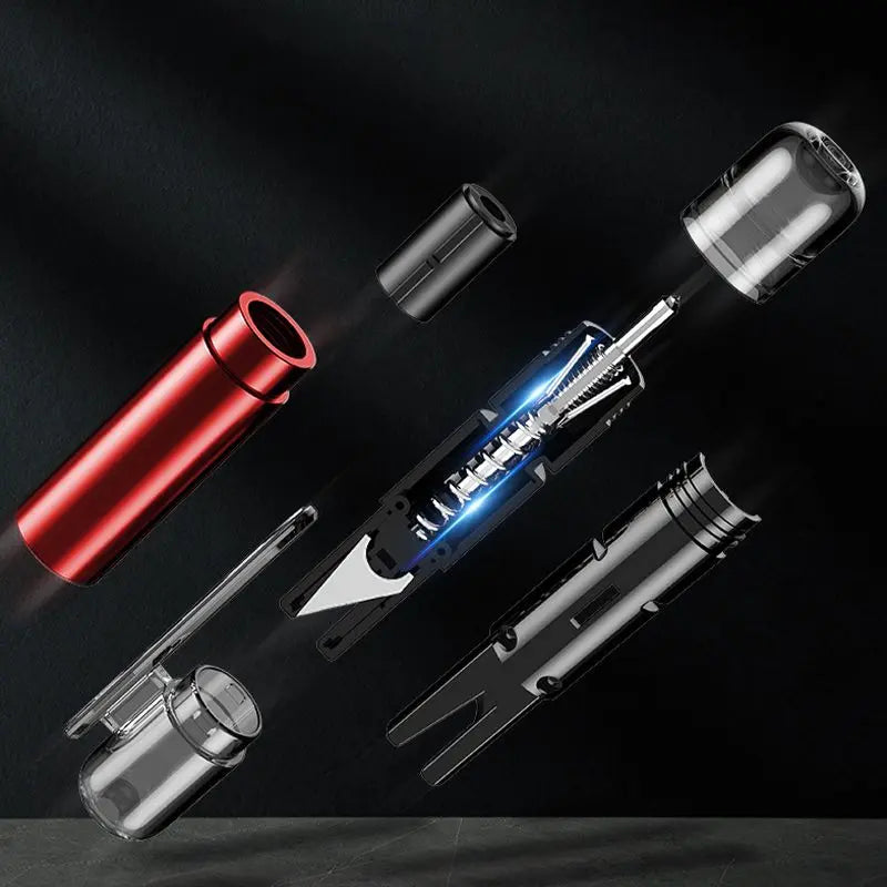 🚨 Auto-Notfallhammer mit Gurtschneider 🔪 | Wolfram-Spitze zertrümmert Verbundglas | Kompakt 96mm | Lebensretter bei Überschlag & Unterwasser | Made in Germany 🇩🇪