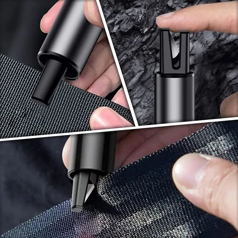 🚨 Auto-Notfallhammer mit Gurtschneider 🔪 | Wolfram-Spitze zertrümmert Verbundglas | Kompakt 96mm | Lebensretter bei Überschlag & Unterwasser | Made in Germany 🇩🇪