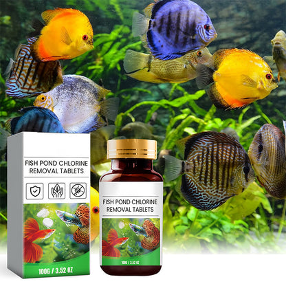 💧Chlorentfernungstabletten für Fischteiche & Aquarien - Schnelle Chlorneutralisierung | Süß- & Salzwasser