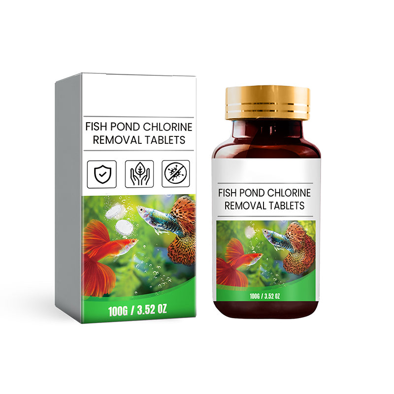💧Chlorentfernungstabletten für Fischteiche & Aquarien - Schnelle Chlorneutralisierung | Süß- & Salzwasser