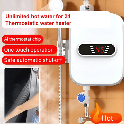 🔥 Thermostatischer Durchlauferhitzer – Kompakt & energieeffizient – Perfekt für Dusche, Waschbecken oder Küche – konstante Wassertemperatur, einfache Installation 💧